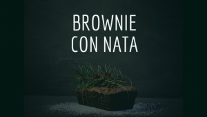Brownie con nata