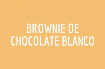 Brownie de chocolate blanco
